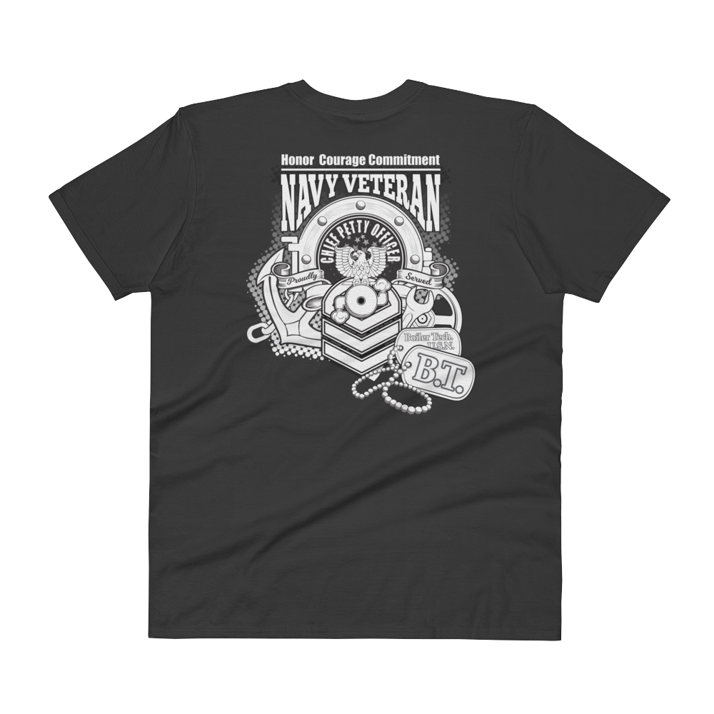 Download E7 BTC V-Neck T-Shirt (Anchor Front) - Tshirt Inked