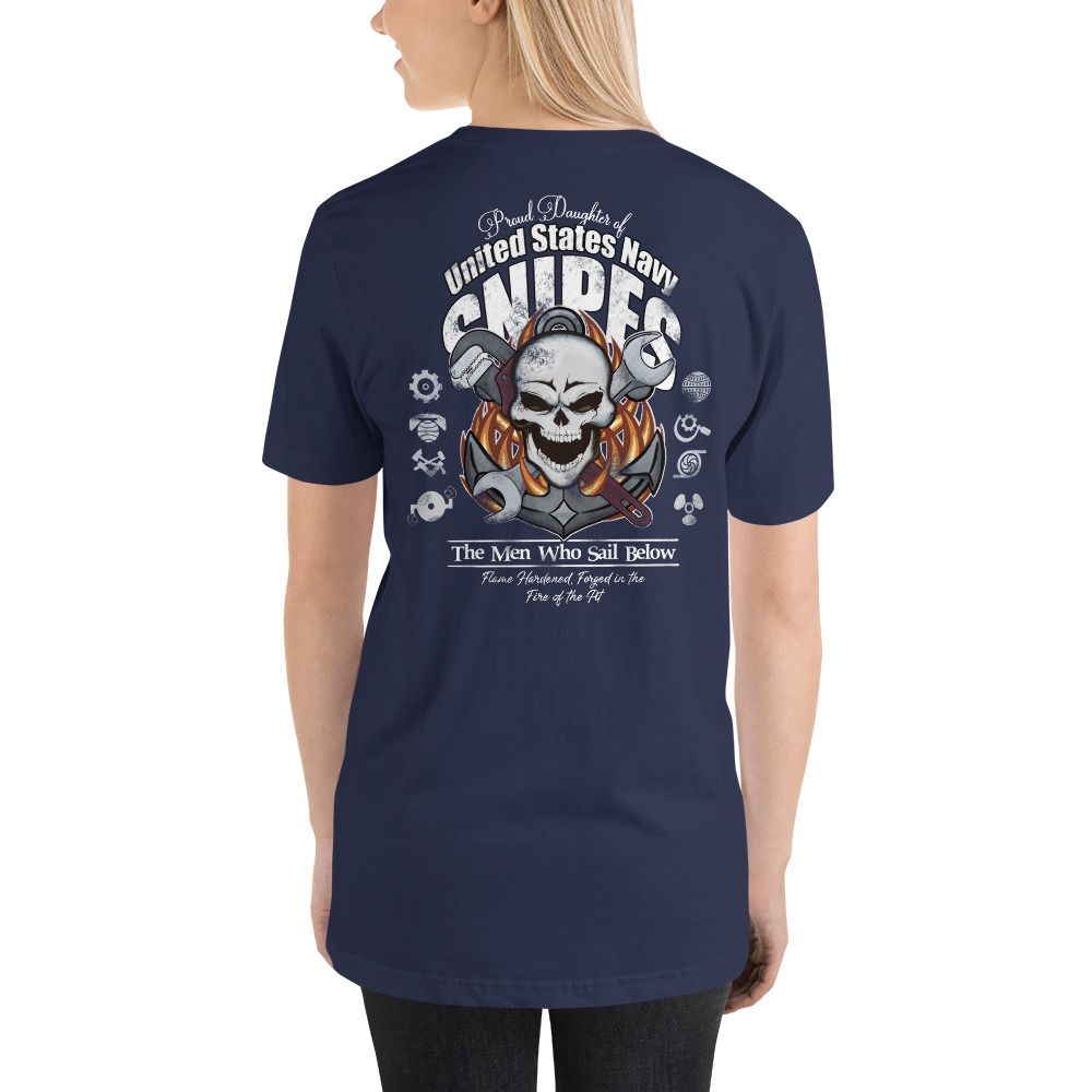 Navy SNIPE T-shirt Distressed Flag Shirt Navy Engineering 