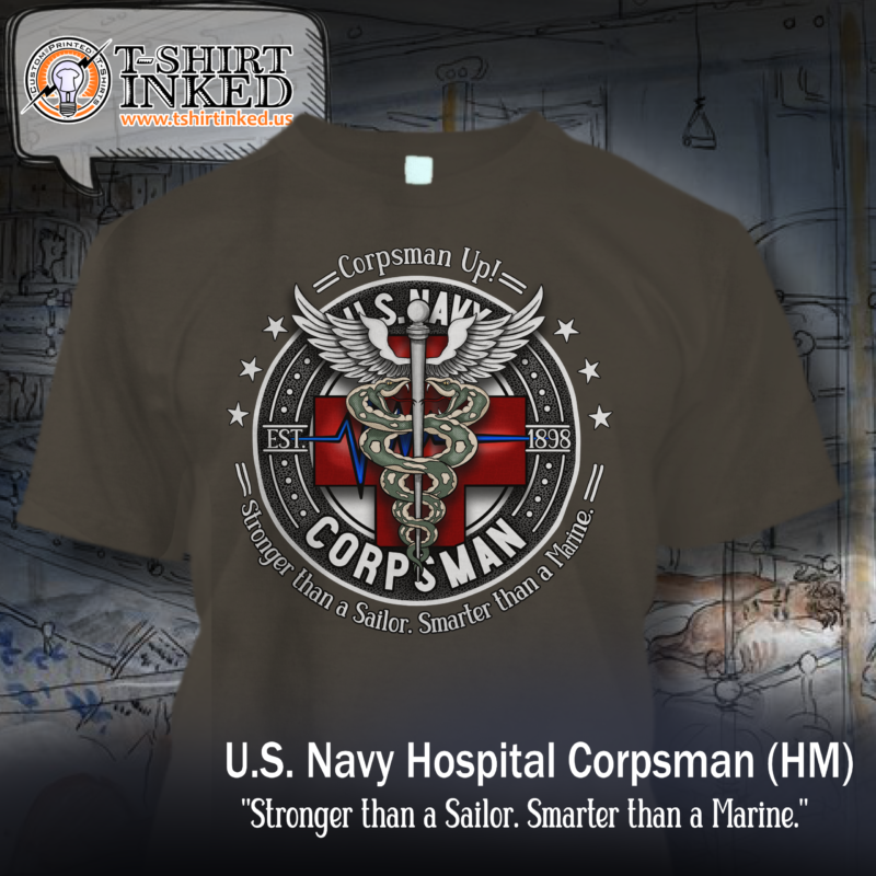 Navy HM Corpsman t-shirt - Tshirt Inked